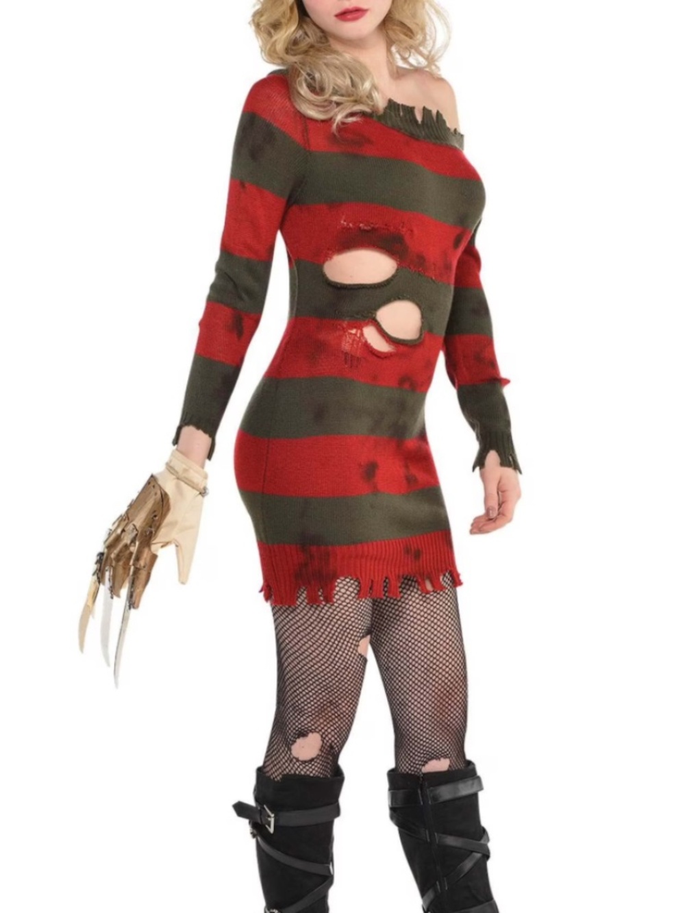A Nightmare on Elm Street Miss Freddy Krueger Costume Women's Adult Medium 6-8